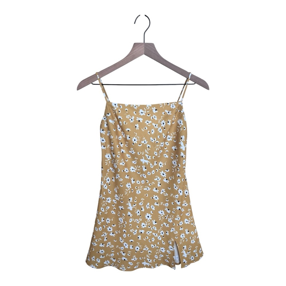 Princess Polly Mini Dress - Floral Yellow Size 0 (XXS)